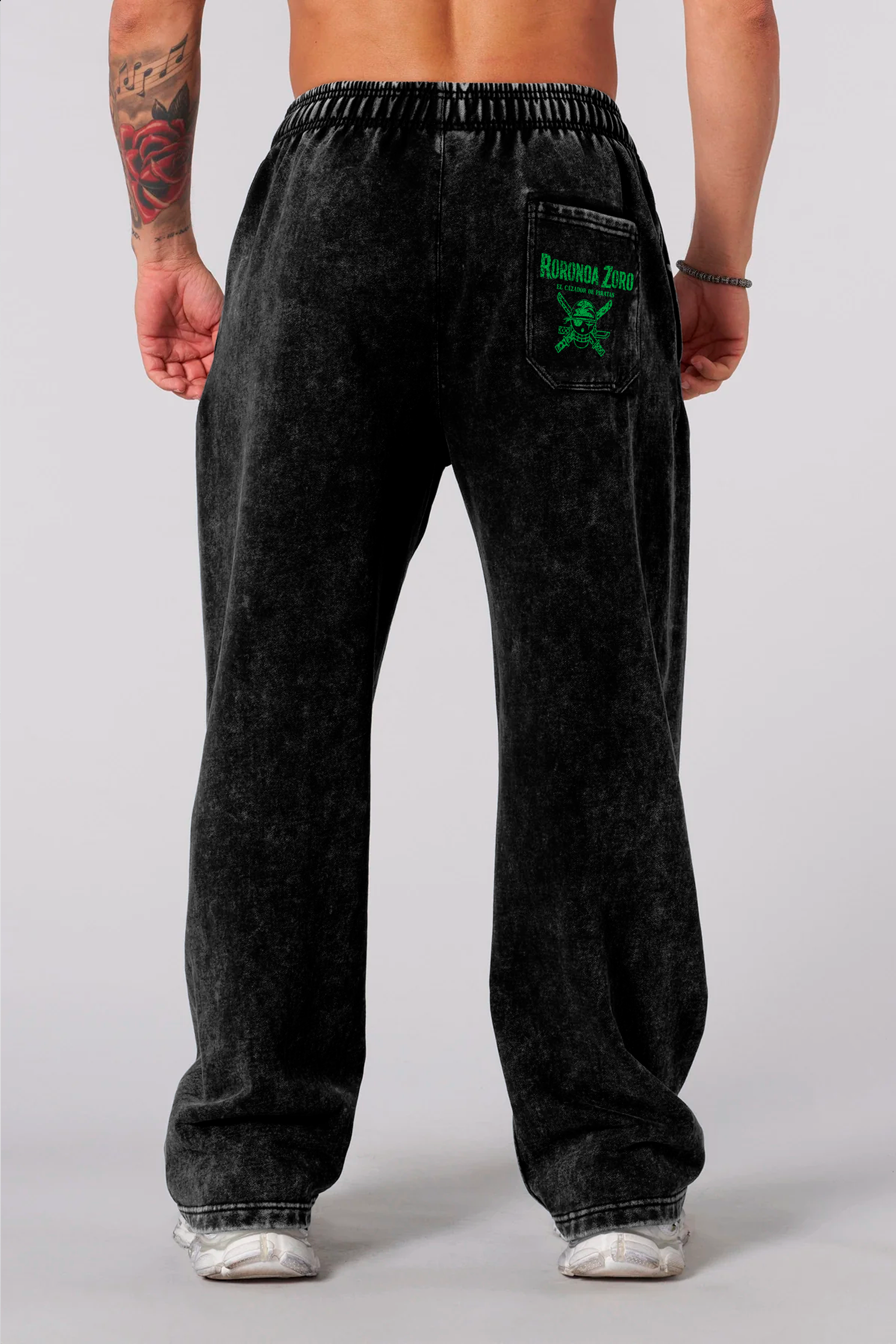 Jogger Oversize Acid Wash Zoro Black - Edición Especial