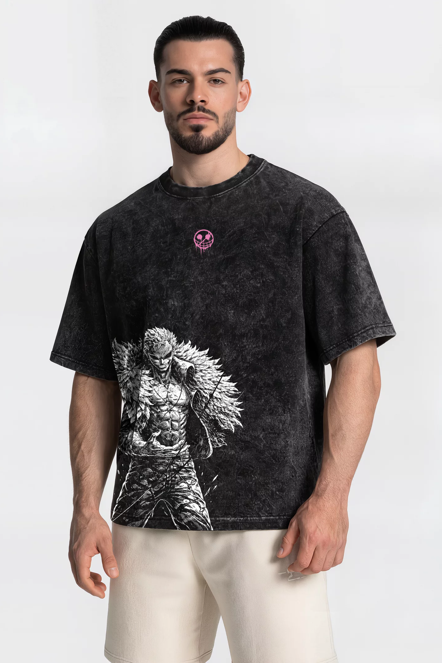 Polera Acid Wash Doflamingo black – Edición Especial