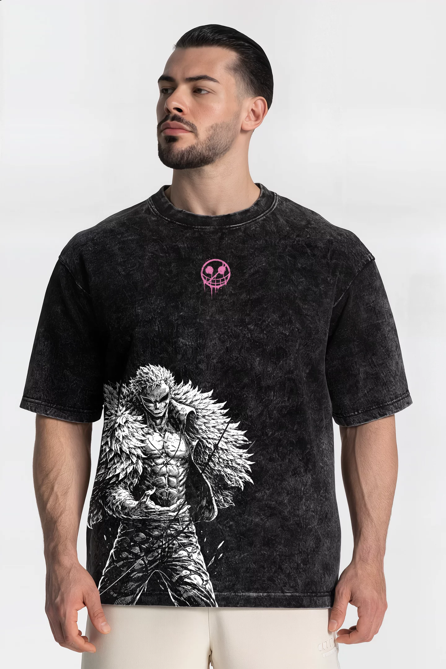 Polera Acid Wash Doflamingo black – Edición Especial