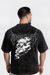 Polera Acid Wash Luffy Gear5 Black – Edición Especial