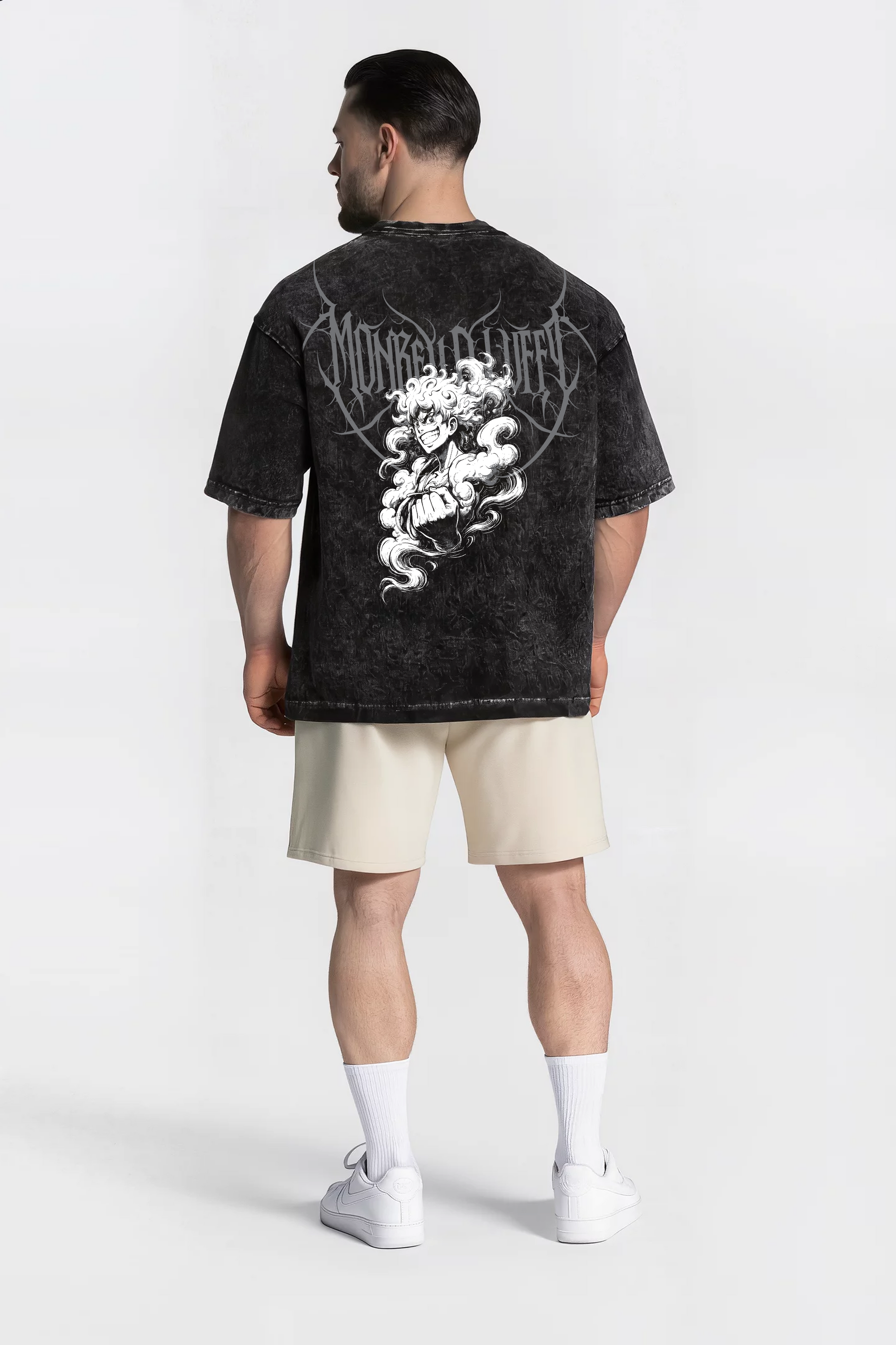 Polera Acid Wash Luffy Gear5 Black – Edición Especial