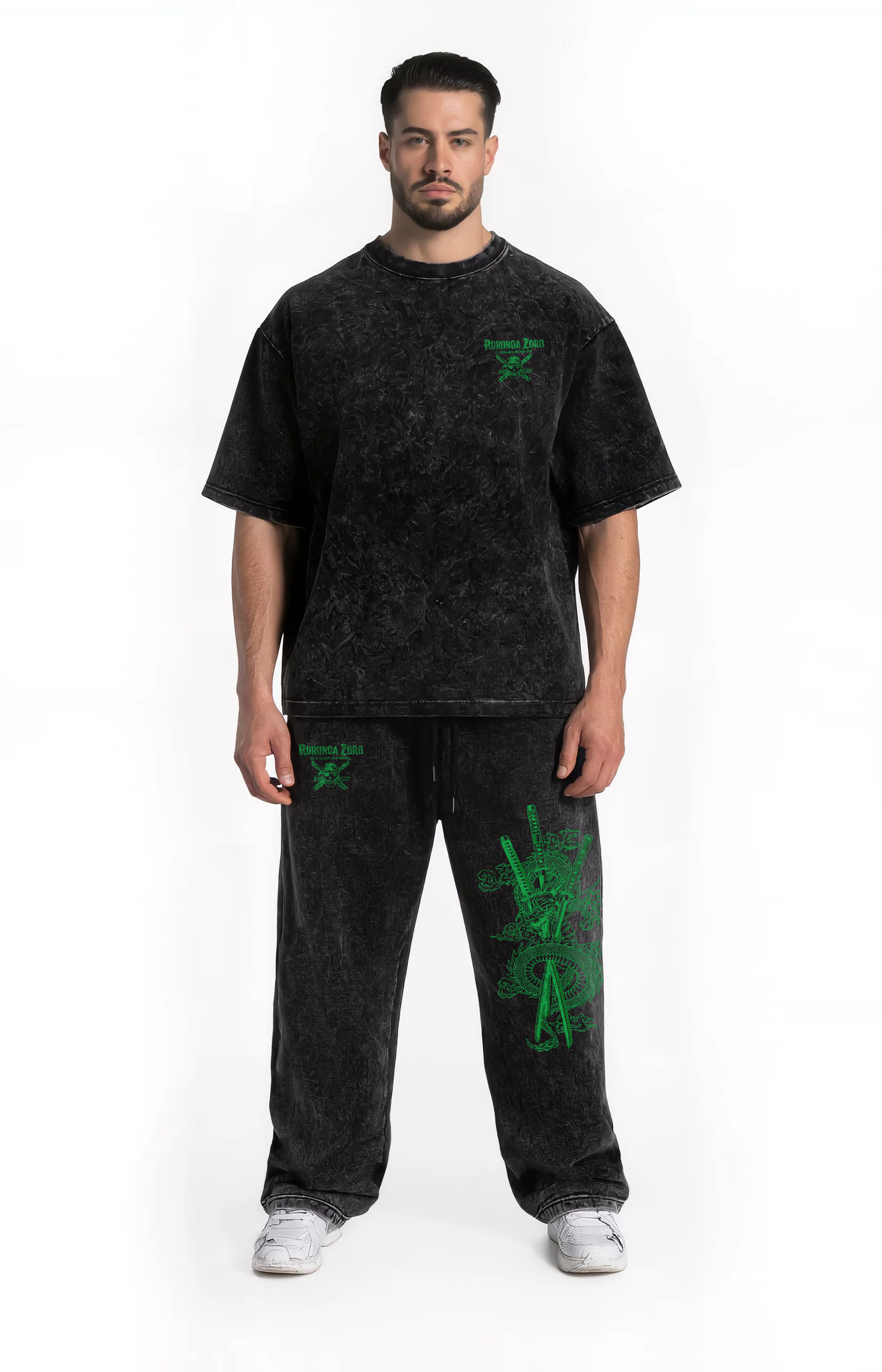 Polera Acid Wash Zoro Black – Edición Especial