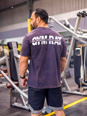 Polera basic Acid wash &nbsp;gym rat - Navy