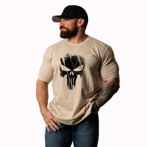 Polera Basic The Punisher  Beige / Manga Corta Edicion Limitada