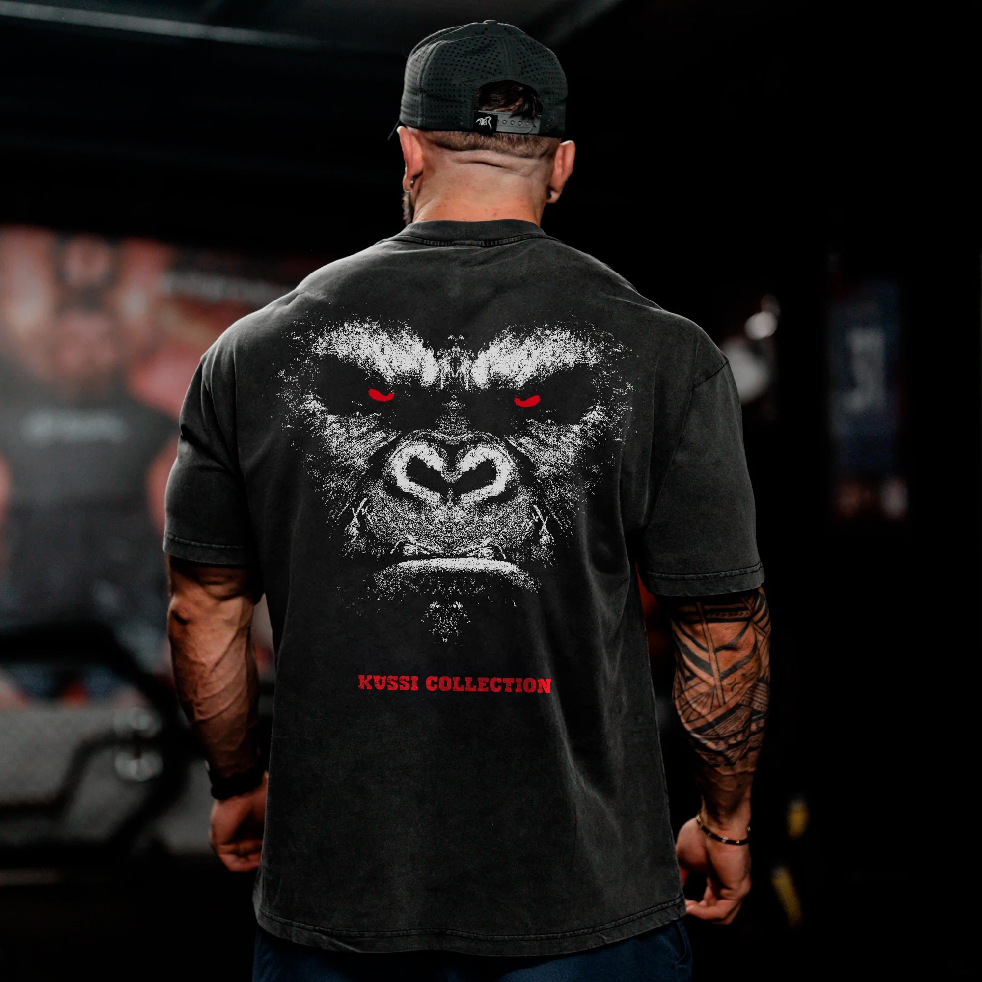 Polera oversized acid wash  Redemption pull Black