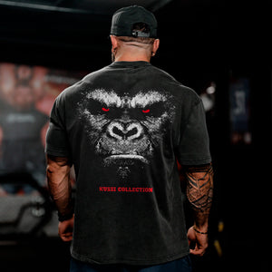 Polera oversized acid wash  Redemption pull Black