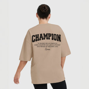 Polera essential oversize champion edition Beige - Girls