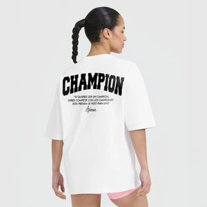 Polera essential oversize champion edition white - Girls