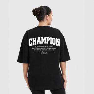 Polera essential oversize champion edition black - Girls