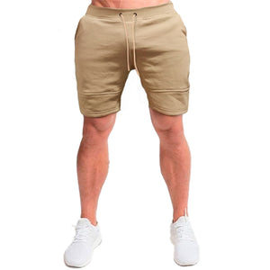 Short Slim Fit Gym Hombre Beige