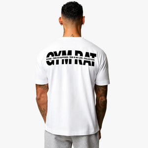 Polera Essential Gym Rat  White / Edicion Limitada